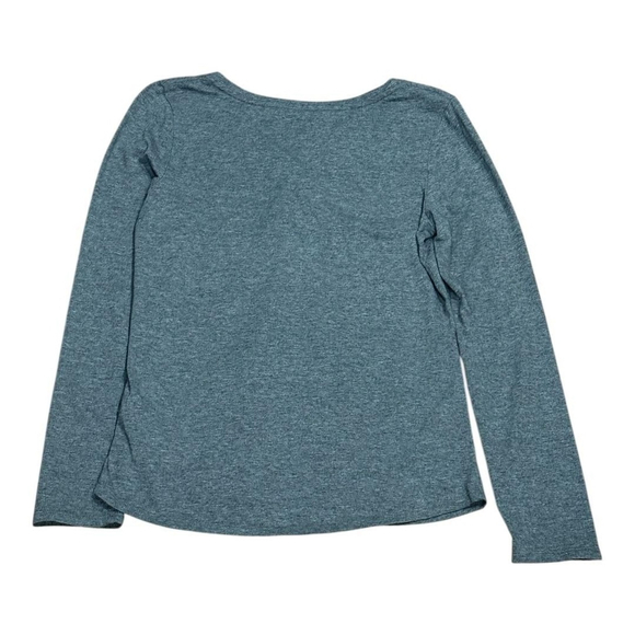 Reitmans Shirt Womens Small Gray Long Sleeve Coffee Time Henley Graphic Top - Picture 8 of 8